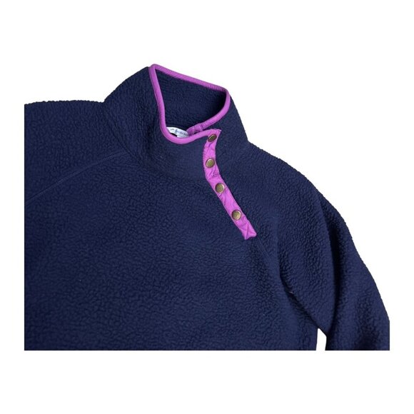 SOUTHERN TIDE Sherpa Fleece Navy Blue Winter Casual Jacket Womens Large - Picture 4 of 6